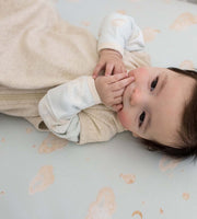 Good Night Sky Organic Cotton Crib Sheets Set of 2 - Ice Flow